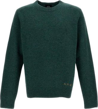A.P.C. Green Regular Crew Neck Sweater