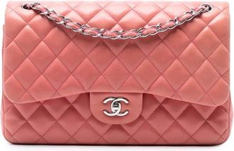 Chanel 2012 Jumbo Classic Lambskin Double Flap shoulder bag - Pink