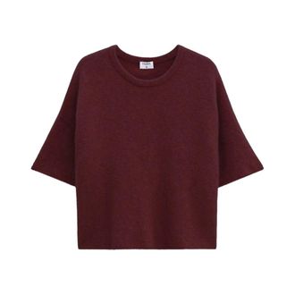Filippa K Camiseta de lana y yak - Tops - Mujer - Rojo - XS