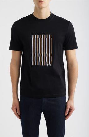 BOSS Thompson Cotton Graphic T-Shirt in Black at Nordstrom, Size Xx-Large