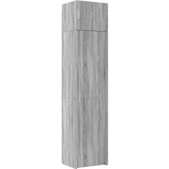 vidaXL Slim Storage Cabinet Grey Sonoma 50x42.5x225 cm Engineered Wood Vidaxl