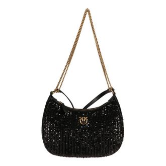 Pinko Pinko, Dames, Tassen, Zwart, Maat: ONE Size Katoen