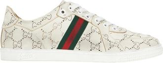 Gucci Stretch Low-Top Sneaker - Dames - Sneakers - Wit - 40 EU - Leer - Schoenen