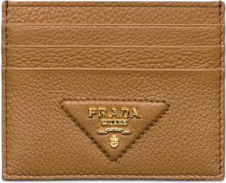 Prada Portacarte con finitura in rilievo - Marrone