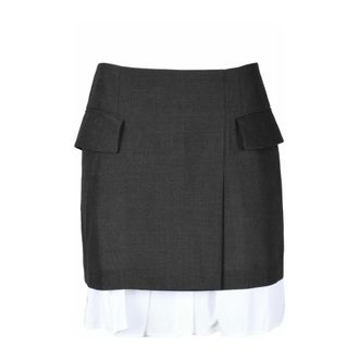 Juun.J Dames, Rokken, Grijs, Maat: XL Wol