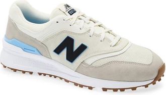 New Balance 997 SL Waterproof Spikeless Golf Shoe in Cement at Nordstrom, Size 11.5