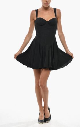 Dsquared2 Mini Vestito DEENA In Misto Seta con Corpetto e Scollo a Cuore Dsquared2