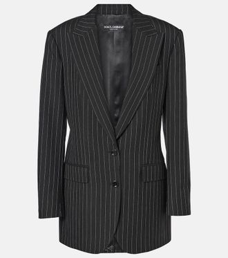Dolce & Gabbana Blazer gessato in lana vergine