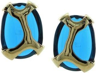 Olivia Welles Geometric Jewel Earrings in Gold /Blue at Nordstrom Rack