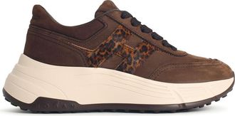Hogan Hi Fi bruine su&egrave;de sneakers