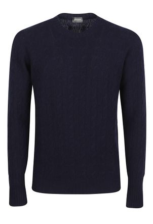 Drumohr Navy Blue Round Neck Sweater