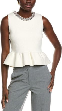 endless rose Jewel Trim Peplum Knit Top