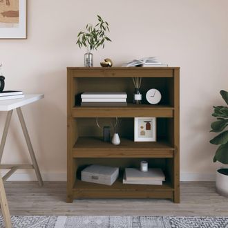 vidaXL Vidaxl - Estanter&iacute;a Madera Maciza De Pino Marr&oacute;n Miel 80x35x97 Cm