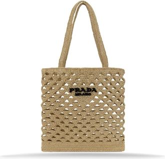 Prada Shoulder Bag - Dames - Shoppers - Beige - ONE Size - Leer - Tassen