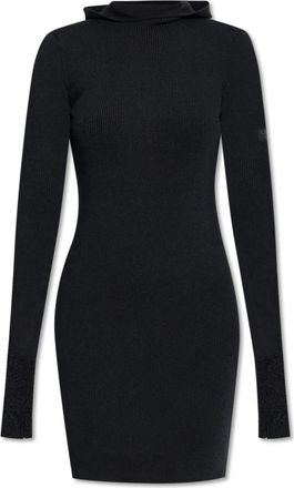 Fendi Kleedjes, Dames, Zwart, S, Wol, Hooded Dress