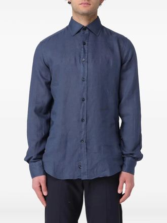 Paul & Shark long-sleeve linen shirt - Blue