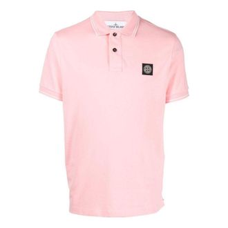 Stone Island Patch Polo Shirt Pink 10152SC18-V0080
