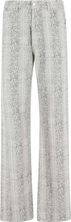 Federica Tosi Python Denim Jeans - Dames - Loose Fit Jeans - Grijs - W27 - Denim - Jeans