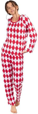 Leveret Womens Loose Fit Cotton Matching Family Holiday Pajamas, Classic & Geometric Patterns in Argyle Red & White at Nordstrom, Size X-Large