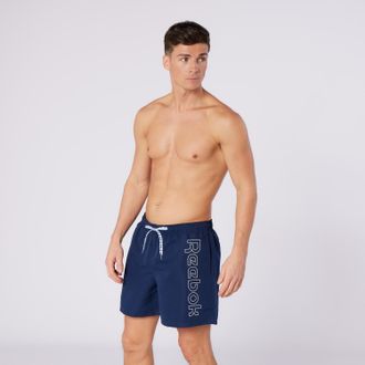 Reebok Badeshorts REEBOK Abbott, Herren, Gr. XL, N-Gr, vector navy, Microfaser, Obermaterial: 100% Polyester, Badehosen Badeshorts, mit Tunnelzug und seitlic