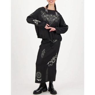 Me369 Midi Rok 224L60372 - Dames - Midirokken - Zwart - XS - Rokken