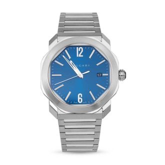 Bulgari Pre-owned Bvlgari Vintage Automatic Blue Dial Mens Watch 551