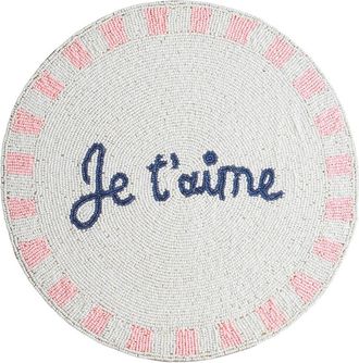 Tiramisu Je Taime Scripted Beaded Placemat