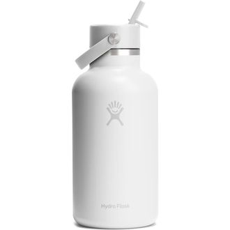 Hydro Flask 64-Ounce Wide Mouth with Flex Straw Cap in White at Nordstrom