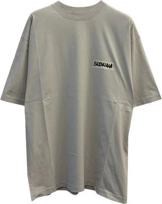 Balenciaga T-shirt con logo - Grigio