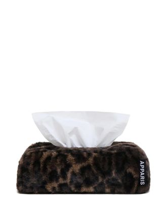 Apparis leopard long tissue box cover - unisex - Recycled Polyester - One Size - Brown