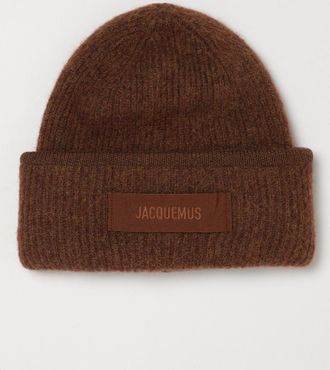 Jacquemus Berretto beanie in misto lana e alpaca con risvolto e logo