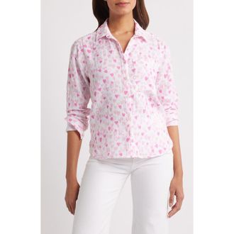 Beach Lunch Lounge Cam Cotton Gauze Button-Up Shirt in Candy Land Dream at Nordstrom, Size X-Small