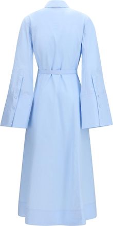 Gabriela Hearst Womens Maxi Shirtdress Carmina Light Blue Cotton Dress