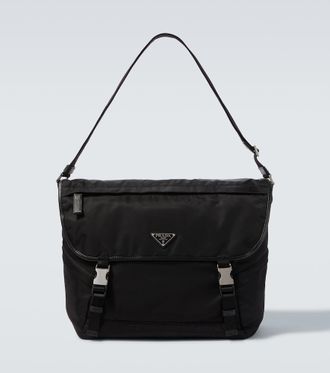 Prada Leather-trimmed Re-Nylon messenger bag