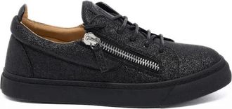 Giuseppe Zanotti Zwarte Glitter Sneakers Gedurfd en Stijlvol - Dames - Sneakers - Zwart - 37 1/2 EU - Schoenen