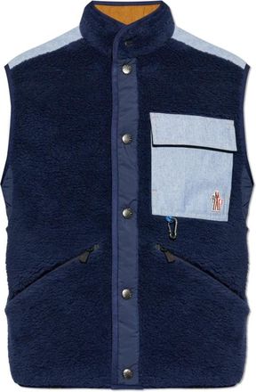 Moncler Day-Namic Vest - Heren - Bodywarmers - Blauw - S - Katoen - Jassen