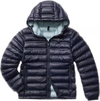 Blauer Nylon Down Jacket - Heren - Gewatteerde jassen - Blauw - S - Nylon - Jassen