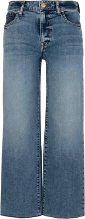 Kut from the Kloth Womens Charlotte High Rise Wide Leg Denim Jeans In Blue