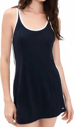 SPLITS59 Ella Airweight Dress In Indigo/white
