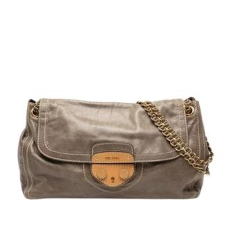 Prada Pre-owned Vintage Schoudertas - Dames - Vintage Schoudertas - Bruin - ONE Size - Leer - Vintage