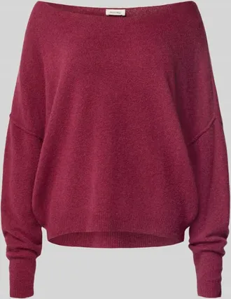 American Vintage American Vintage Strickpullover mit U-Boot-Ausschnitt Modell DAMSVILLE in Bordeaux Melange, Größe XS/S