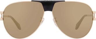 Just Cavalli Gold Mirror Pilot Unisex Sunglasses SJC095 300G 62