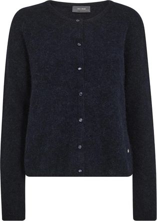 Mos Mosh Zachte Gebreide Vest Salute Navy - Dames - Vesten - Blauw - XS - Wol - Truien & Vesten