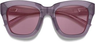 Smith Sway 52mm ChromaPop Polarized Square Sunglasses in Meteorite Crystal /Rose at Nordstrom