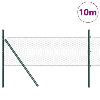 Berkfield Home Hexagon Fence Green 0.8x10 m Steel