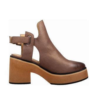 Antelope Womens Iliana Block Heeled Platform Clogs In Bronze