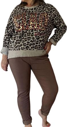 Made in Italy Solid Color Italian Magic Pants In Taupe