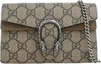 Gucci Pre-owned Cross Body Bags, female, Beige, Size: ONE SIZE Pre-owned Chain Link Crossbody Bag