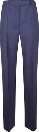 Max Mara Rechte broek - Dames - Straight fit broeken - Blauw - XS - Broeken