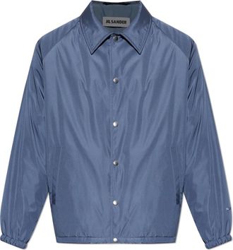 Jil Sander Ge&iuml;soleerd Jack - Heren - Regenjassen - Blauw - L - Leer - Jassen